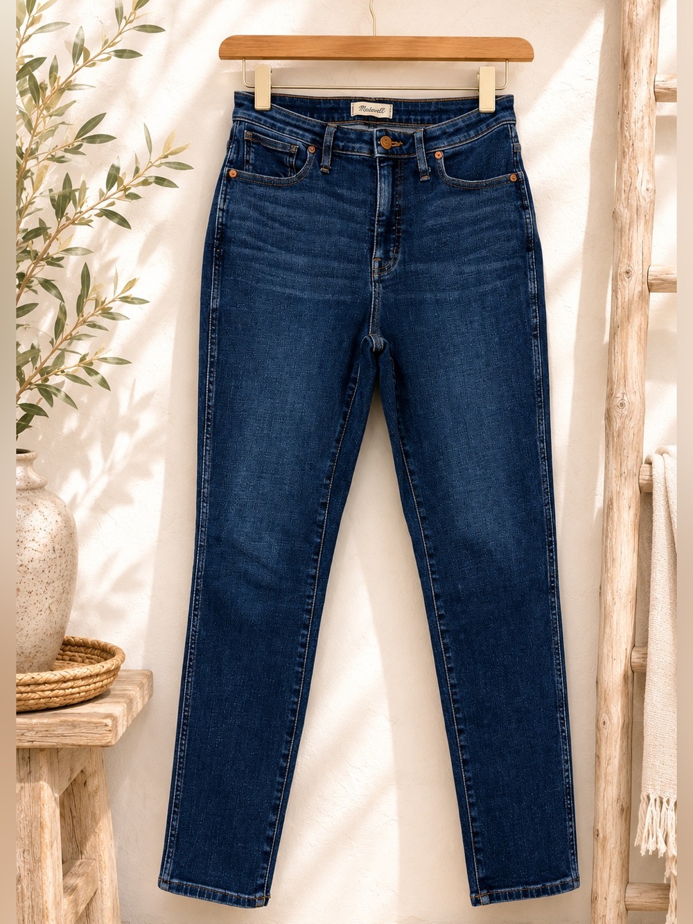 ✨ Madewell Dark Wash Denim Curvy High Rise Pants Skinny Jeans Size 28 ✨